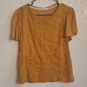 Maurices Mustard Blouse